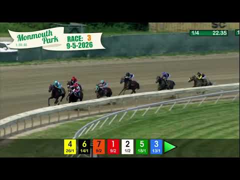 video thumbnail for MONMOUTH PARK 09-05-2026 RACE 3