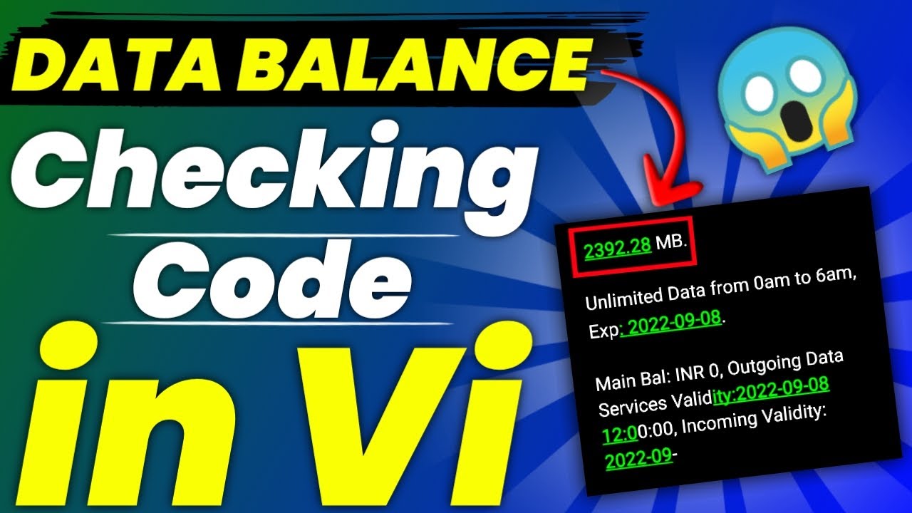 Vi Data Balance Check CODE 2023 Vi Me Data Kaise Check Kare Vi Data Balance Check CODE 2023 Vi Me Data Kaise Check Kare