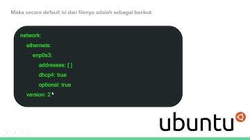 Konfigurasi TCP/IP Melalui Terminal