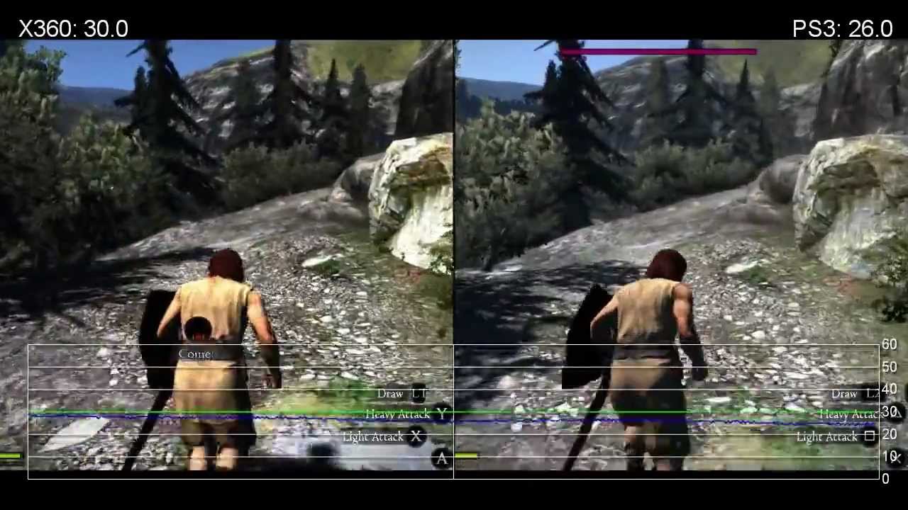 Dragon S Dogma Ps3 360 Traversal Frame Rate Analysis Youtube