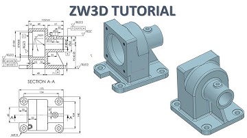 ZW3D Tutorial 3D #5 | Modeling Design Basic Beginners