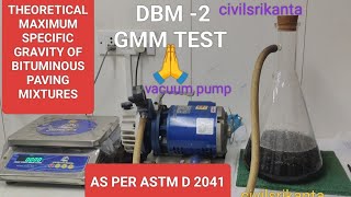 Theoretical Maximum Specific Gravity Of Bituminous Paving Mixtures Test For Dbm