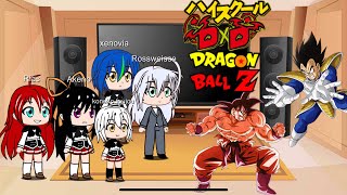 High school dxd reacciona a dragón ball z | goku vs vegueta