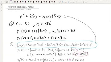 Method of Undetermined Coefficients, Part 2