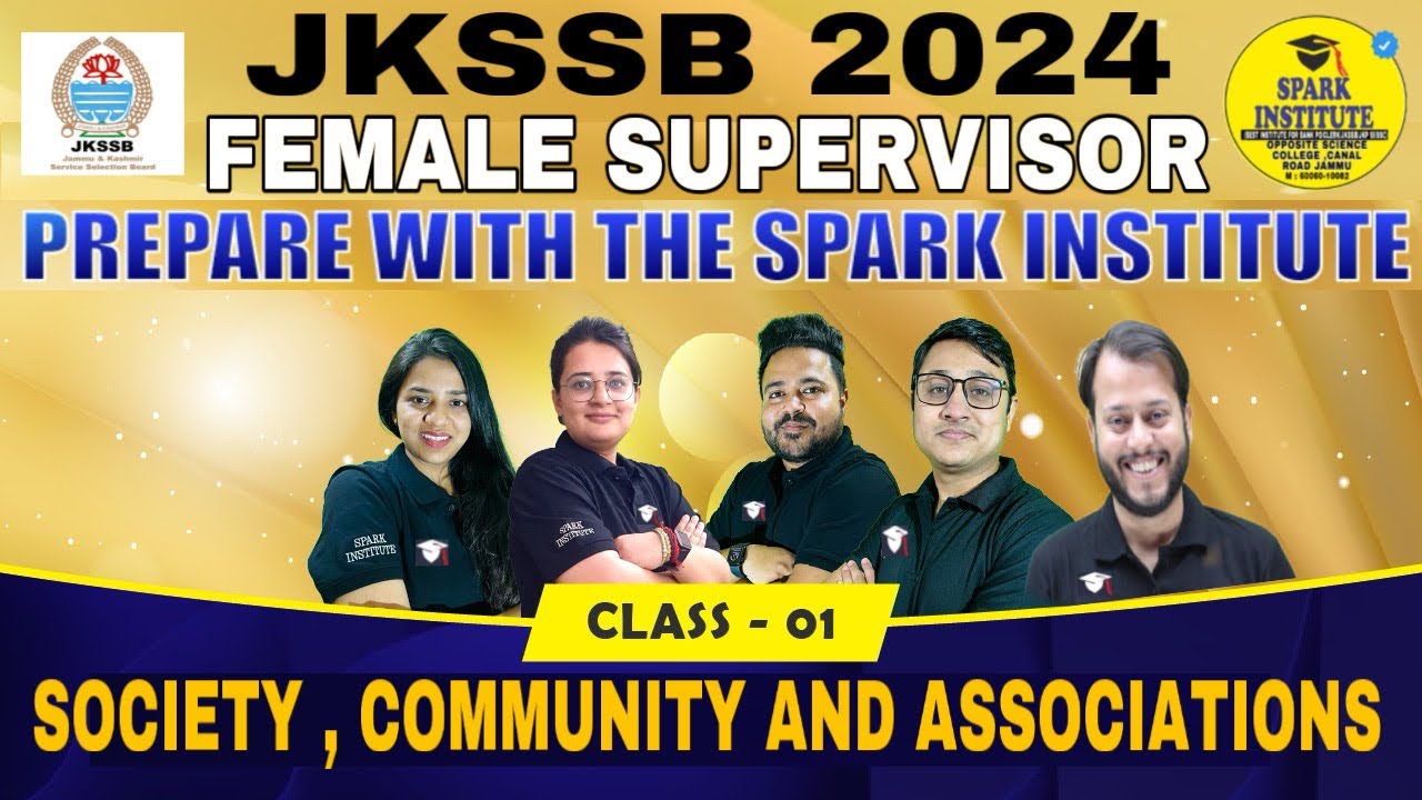 Society , Community and Association || Jkssb Female Supervisor ||#jkssb ...