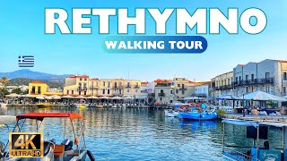Прогулка на закате в Старом городе Ретимно, Крит 🇬🇷 Пешеходная экскурсия 4K