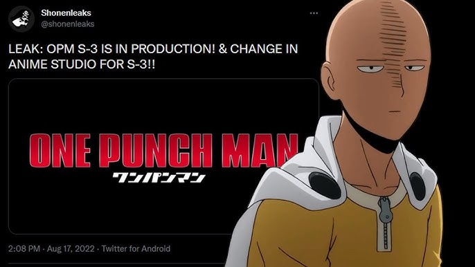 MAPPA confirmed to animate One Punch Man season 3 following leak