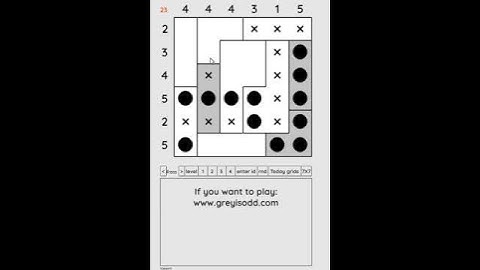 Grey is Odd - Today grids. Solution level 3 6X6 dated 07-20-2024 #logicpuzzles #logicgames  #games