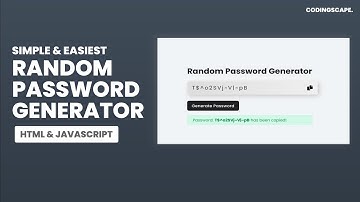 Random Password Generator and Copy Password to Clipboard with JavaScript | Codingscape