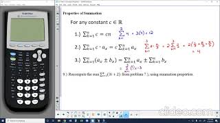 SS.1 Notes Part 4 - Summation Properties