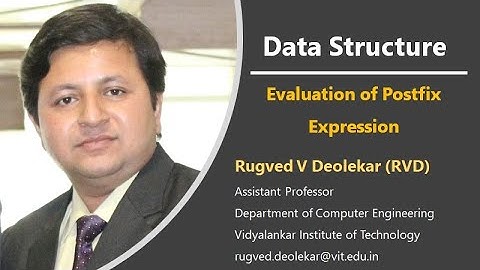 Video 15: Evaluation of Postfix Expression