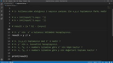 Python - Atama Operatörleri Örnek Uygulama
