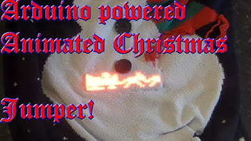Arduino powered Animated Christmas Jumper/ sweater using LED Matrix - Make your own!