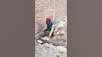 Bricklaying for the foundation #construction #building #bricklaying