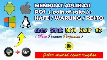 08. TUTORIAL MEMBUAT APLIKASI KASIR POS ANDROID IOS | STRUK NOTA KASIR #2