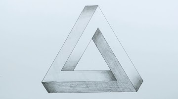 Impossible triangle drawing: Penrose triangle (Step-by-Step Super Easy! )