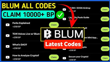 Blum All Video Codes | Blum All YouTube Video Code | Blum verify code today