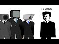 Cameraman, Speakerman, Tv Man vs G-man? || Skibidi Toilet