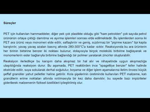 POLİETİLEN TEREFTALAT - PLASTİK MALZEME TEKNOLOJİSİ