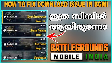 BATTLEGROUND MOBILE INDIA MAP NOT DOWNLOADING PROBLEM SOLVED | BGMI 0.1 MB ERROR SOLUTION MALAYALAM