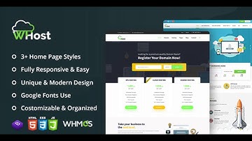 WHost-Domain Hosting Server Rental with WHMCS Responsive HTML5 Template | Themeforest Website