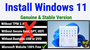 How to Install Windows 11 without TPM 2.0, Secure Boot & System requirements [Hindi/Urdu]