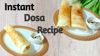 Instant & Crispy Dosa Recipe With Peanut Chutney  | Instant Dosa?No Fermentation