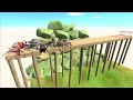 Speed race with all ARBS units. A collapsing wooden bridge! - Animal Revolt Battle Simulator