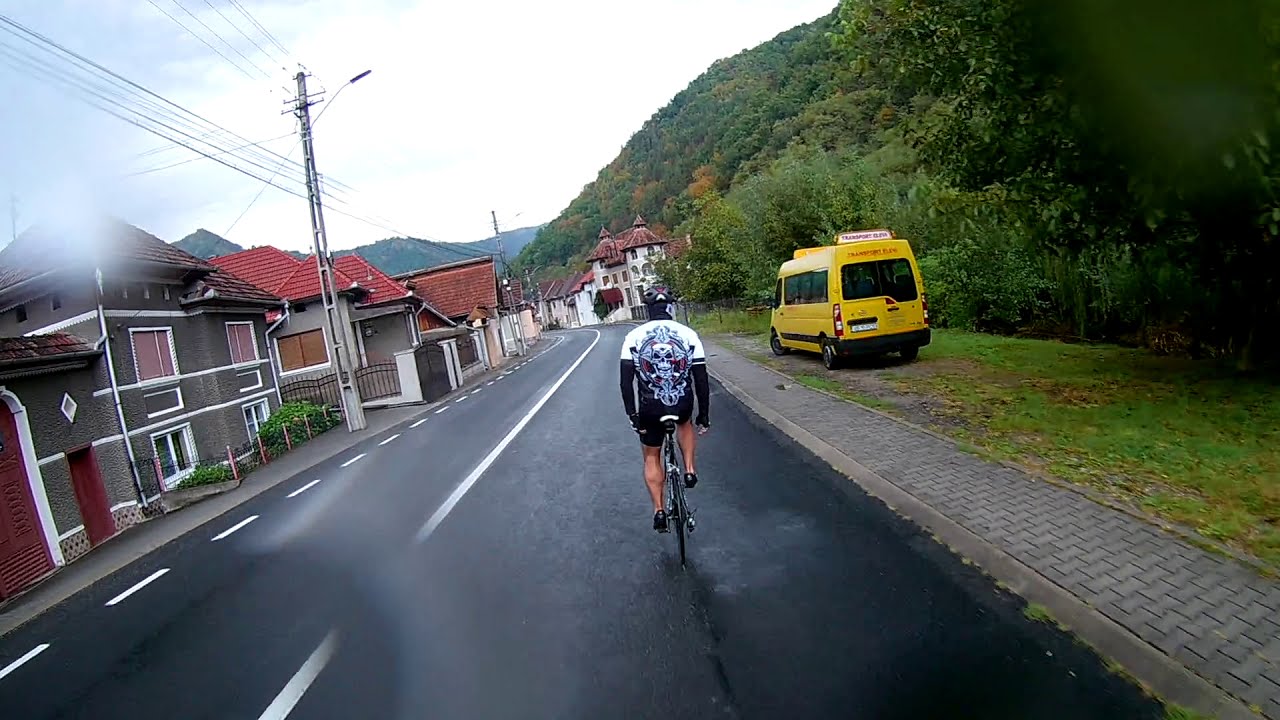 Dangerous Wet Road Bike Ride In Romanian Mountains! Road Bike Is Boring!!