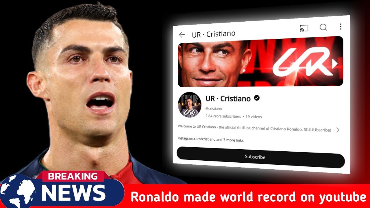 Cristiano Ronaldo launches YouTube channel ! Breaks record with 30 ...