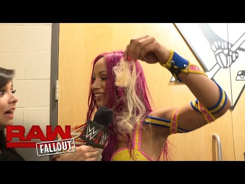 Sasha Banks shows off a unique WWE Women's Championship souvenir: Raw Fallout, July 25, 2016