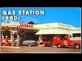 Life at the Gas Station - 1950s America in Color