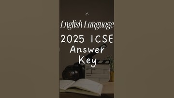 Class 10 ICSE English Language Answer Key 2025 #icse #answerkey #englishlanguage