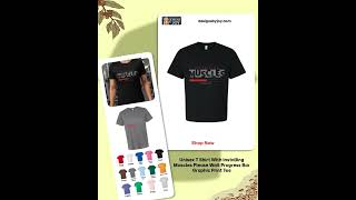 Unisex T Shirt With Installing Muscles Please Wait Progress Bar Graphic Print Tee