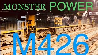 MONSTER M426 CSX/NHN power, 7381,7322,5337/ NHN 3823 6/29/26 Lowell Ma  #railfanning #trains 