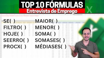 10 Fórmulas Excel Essenciais em Entrevista Emprego | Planilha Grátis
