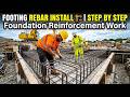 Install Footing Rebar 🏗️ | Foundation Reinforcement Work Step by Step | Construction Site 2026