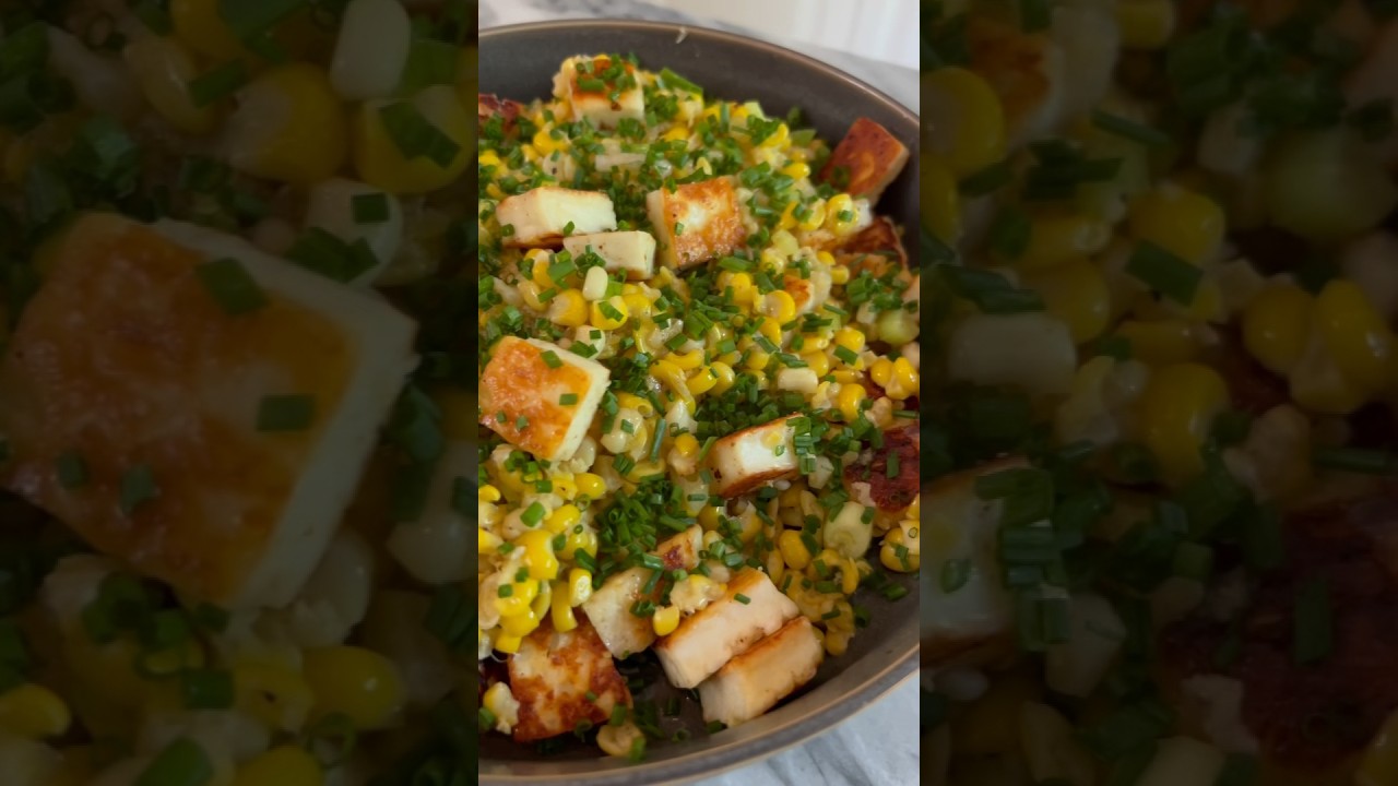Fresh Corn & Halloumi Salad | Doug Cooking