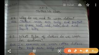 Clothes We Wear | APS Class-2 EVS CH-3 Question Answers | Think Green
