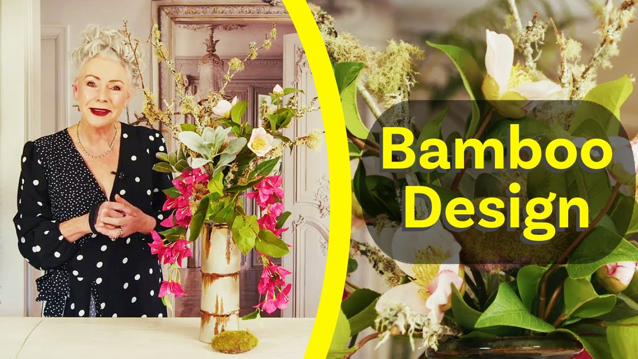 East Meets West Floristry | Wisteria & Camellia in Bamboo Design