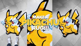 CUSTOM PIKACHU RUG | How I Made A Pikachu Rug (Start To Finish)