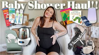 HUGE BABY SHOWER HAUL | Baby Clothes, Baby Gear, Books, Health & More! | Pregnancy After Infertility