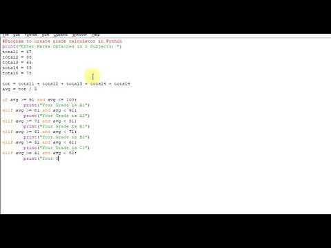 Program to create grade calculator in Python - YouTube