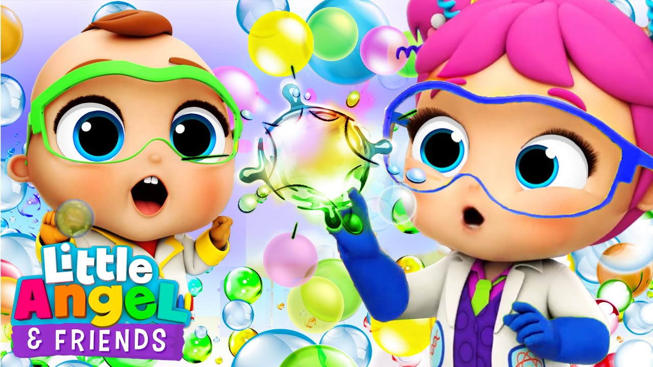 Bubbles Bubbles | Fun Song | Little Angel And Friends Kid Songs