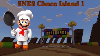 Mario Kart Minecraft - SNES Choco Island 1 *Remastered*