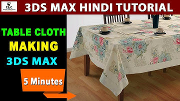 3DS Max - Cloth Simulation basic tutorial | TABLE CLOTH with MASS FX | Creative Learning Center