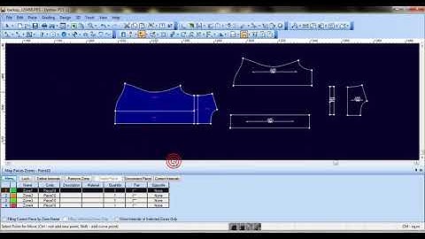 Optitex ND Build Piece Zones tool, Use the Build Zone tool to create Zones  This tool is similar to