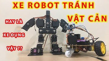 Tự làm xe Robot tránh vật cản bằng Cảm biến siêu âm