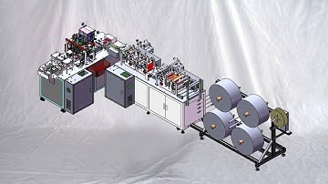 KF94 fish type face masks making production line integrated with flow wrapping packing machine 魚形口罩線