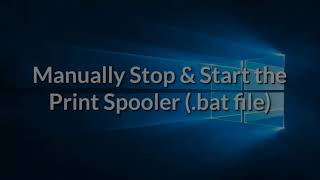 Print Spooler Stop & Start into .BAT file. screenshot 1